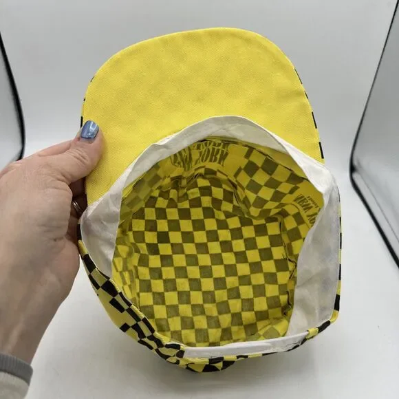 Baseball Cap New York Casino Las Vegas Taxi Cab Snapback Vintage Checkered - Picture 11 of 13